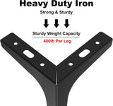 6 Inch Metal Furniture Legs - Set of 4 Modern Iron Diamond Triangle Feet, Black, for Sofa, Cabinet, V1259-DP01-A-3168