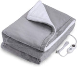 Double-side Flannel Heated Electric Throw Rug Blanket Fast Heating Warm Washable GREY V201-FDZ1316GR8AU