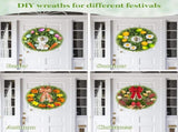 20 Inch Boxwood Front Door Wreaths, Spring and Summer Outdoor Wreath for Front Door, All Seasons V1258-DP02-WO-728