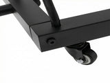 Centra Horizontal Bumper Plate Rack with Wheels Barbell Weight Storage Holder SP1093-BK-AU