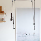 Pulley Set for Garage Ceiling Bike Storage Lift, Heavy Duty Black V1369-AZ3-W-21642