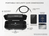 Key Lock Box 4 Digit Combination Safe Box with Removable Wire Rope IPX7 Waterproof Travel Security V1369-AZ3-W-12597