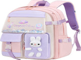 Girls Backpack Elementary School, Bunny Backpack for girls Cute Kids Laptop Bag Kindergarten V1370-AZ4-05500