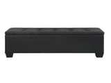 Artiss Storage Ottoman Blanket Box 97cm Linen Black OTM-L2-LINEN-BLACK