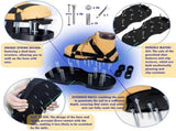 Lawn Aerator Shoes with Spring Base & Spikes Adjustable Strap, Double-Layer Design for Healthy V1107-LAWN AERATOR SHOES