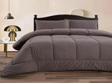 Ramesses Charcoal 3- Piece Mink Flannel Comforter Set Queen V442-KIT-COMFORTER-3PCMINKFLANNEL-CHARCOAL-QS