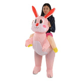 Easter Bunny Inflatable Costume Cute Festive Blow Up Riding Rabbit for Boys Girls Birthday Gifts V1294-YM0703-3115230020111