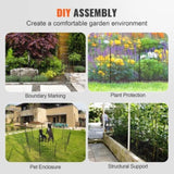 VEVOR Garden Fence, No Dig Fence 61 x 33 cm Animal Barrier Fence, Underground Decorative Garden V952-JSWL2413INCHO06VPV0