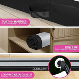 Powertrain Airtrack 20cm Thick 7m x 1m Inflatable Gymnastics Tumbling Mat Air Track - Black IFM-0701-GYBK