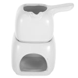 White Ceramic Chocolate Melting Pot for Smooth Melting, Precise Crafting, and Easy Chocolate V1369-AZ3-W-12835
