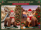 Jingle Jollys Christmas Inflatable Reindeer 2.5M Illuminated Decorations XMAS-INF-REIN-8FT
