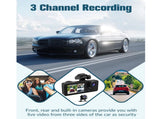 3 Channel Car DVR HD 1080P Vehicle Dash Cam Three Way Camera DVRs Recorder with 32 GB Card V462-TA-103-01