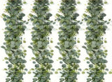 Green White Artificial Eucalyptus Garlands White Baby'S Breath 180 Cm Garlands Durable V1102-112-WHI-20497