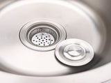 Kitchen Sink 304 Stainless Steel Brushed Single Bowl Rust Proof Round Sink for Home Bar 36cm V1294-YM0901-3118240116411