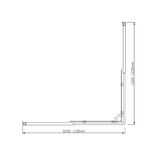Adjustable 1100x1200mm Double Sliding Door Glass Shower Screen in Gold V63-849401