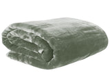 Laura Hill 600-GSM Mink Blanket Queen Size Double-Sided Soft Plush Bed Faux Throw Rug Wine Sage MINK-SG