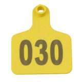 1-100 Cattle Number Ear Tag 6x7cm Set -Medium Yellow Cow Sheep Livestock Label V238-SUPDZ-28747377672272