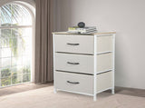 Levede Chest of 3 Drawers Bedside Table Beige CH1051-CR