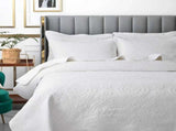100% Cotton Embossed White Opal Coverlet Bedspread Set V745-MMPAC061123Q13U