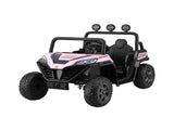 Rigo Kids Ride On Car Electric Toys Cars Headlight Music Remote Control Pink RCAR-UTV-2S-PK