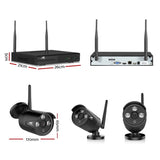 UL-tech Wireless CCTV Security System 8CH NVR 3MP 4 Bullet Cameras CCTV-WF-CLA-8C-4B