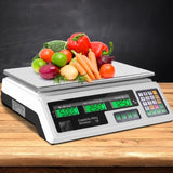 Emajin Scales Digital Kitchen 40KG Weighing Scales Platform Scales White LCD SCALE-SHOP-B-40KG-WH