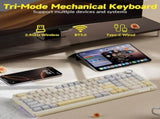 Solakaka Ki99pro 3Mode RGB Mechanical Keyboard, Orange-White V1300-KI99PRO-ORANGE-WHITE