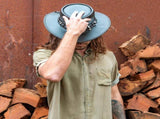 Jacaru 110 Croc Hunter Outback Hat with Real Crocodile Headband - Brown V563-110-BROWN-L