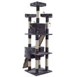 170cm Cat Tree Scratching Post Scratcher Pole Gym Toy House Furniture Multilevel - grey V610-CAT52008-GREY