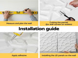 Artiss 3D Wall Panels PVC Decorative Panels 50x50cm Set of 15 Feature Wall Poly WP-50X50-15PCS-POLY