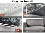 Plastic Sofa Seat Cushion Cover,1pack Plastic Cushion Cover Replacement,28x28x9 Inch Waterproof Sofa V1192-AZ-W-17393