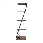 Artiss Clothes Rack Wardrobe Coat Stand 4-Tier Walnut HANGER-C-02-MET-WAL