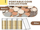 30Pieces Coin Storage Tube Penny Organizer with Screw on Lid for Collection Supplies Bank V1192-AZ-W-23041