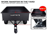 Kartrite 816kg Heavy-Duty Steel Dump Cart with Quick-Release Dumping Handle TLY-SPR-180-BK