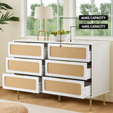 Artiss Chest of 6 Drawers Lowboy Cabinet White FUR-U-CDR-04-RAT-WH-AB