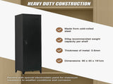 Single-Door Metal Tall Cabinet Shelf Storage for Home Office Gym V63-844461