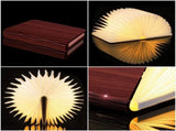Wooden Book Lamp, Foldable Paper Books Light, Novelty Lighting 360&deg Bookshaped Night Light, Paper V1192-AZ-W-2646