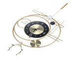 Wall Clock Living Room Decor Metal Deer Horn Swinging Gold Pendulum Geometric Wall Clock Decor V1294-YM0901-3115240035311