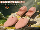 2Pcs 11.61/12.99in Wooden Shoe Stretcher Cedar Shoe Trees Men Women Adjustable Boot Stretcher V1366-AZ2-W-14667