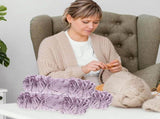4pcs Lavender Chenille Yarn DIY Weaving Wool Material V1366-AZ2-W-15376