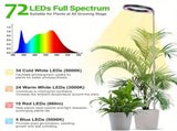 Versatile Floor Plant Grow Light with Full Spectrum LED Ring, Telescopic Stake, 3 Color Modes, V1341-ZY-WAQJ6S4A-BLACK-2PCS