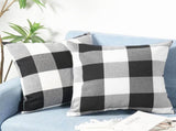 Rustic Buffalo Plaid Pillows with Inserts Set of 2, Retro Cotton Linen Decorative Throw Pillows for V1258-DP02-C-3197