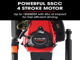 BAUMR-AG HP480 55cc 4-Stroke Petrol Post Driver, with 2 Piling Socket Sleeves V219-PTDPTRBM480A