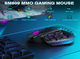 SOLAKAKA SM809 Pro Triple-Mode Wireless Gaming Mouse V1300-SM809