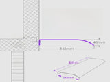 Transparent Window Rain Awning - 400 x 500mm Stackable Thickened Curved Canopy, Bracket Free Wall V888-ELOSUNG55417