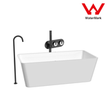 2021 New Marble Stone handle matte black wall taps 1/4 turn matte black pattern V549-MARBLEHCBENCH