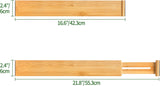 Adjustable Bamboo Drawer Dividers, Expandable Drawer Organizer for Kitchen, Bedroom, Bathroom, V1258-DP02-C-1091