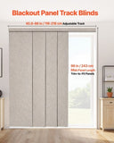 VEVOR Panel Track Blinds Extendable Track 116 cm to 218 cm W Trimmable Brown V952-MBGDBYCW458826NTFV0