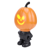 Talking Singing Pumpkin Figurine with Projector Lighted Pumpkin Desktop Ornament for Holiday Prop V1294-YM0901-3115250087011