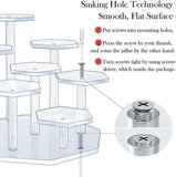 7-Tier Acrylic Display Stand for Cupcakes Perfume Desserts Figurines, Transparent V1188-MS-325-0634